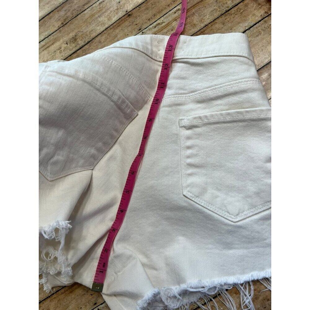 L'Agence Cream Audrey Shorts 25 Mid Rise Vintage White - Picture 12 of 13